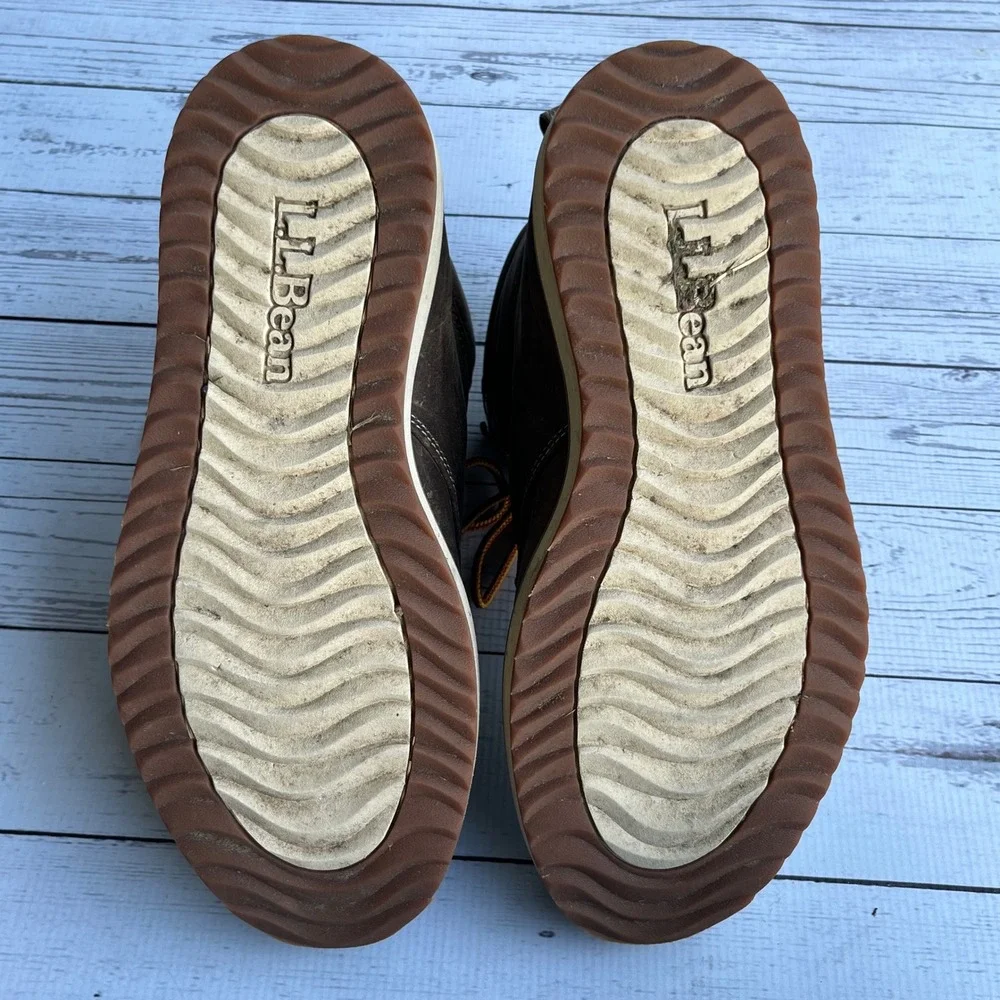 LL Bean Stonington Boots Men 7 Leather Moc Toe Utility Hiking Workwear Outdoor